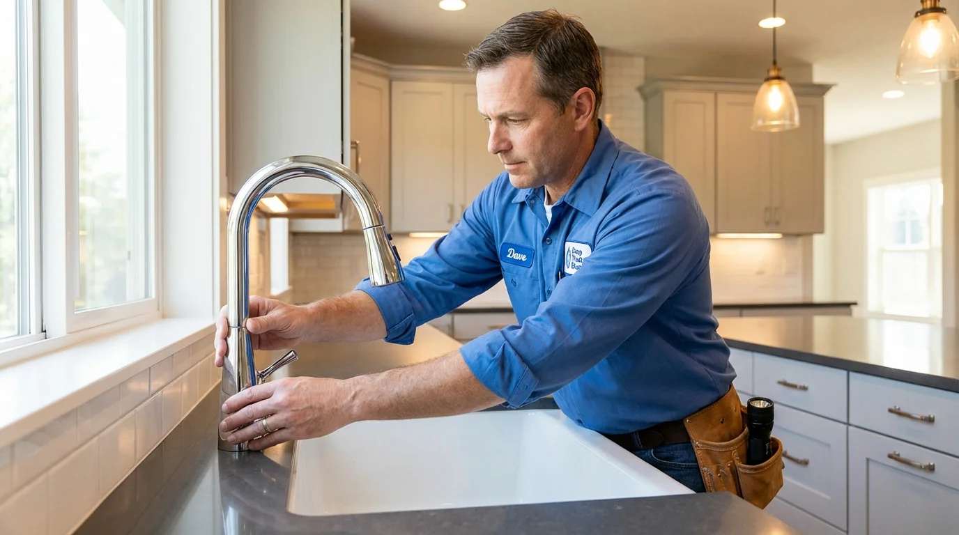 Kitchen faucet installation by Johns Plumbing LLC in Slaton